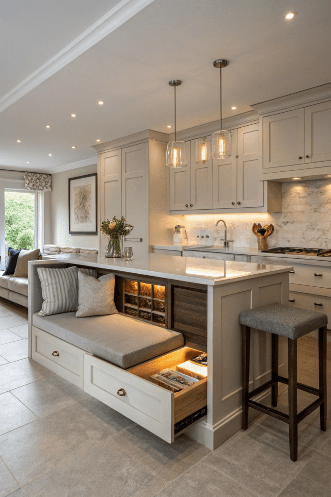 Hidden Rooms Ideas: 15. Disappearing Kitchen Island