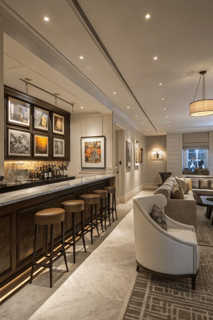 10+ Transform Your Space with These Home Bar Room Ideas! 9 Home Bar Rooms Ideas: 9. The Art Gallery Cocktail Bar