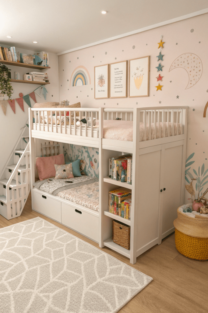 Nursery Room Ideas: 6. Space-Saving Loft Crib with Play Area