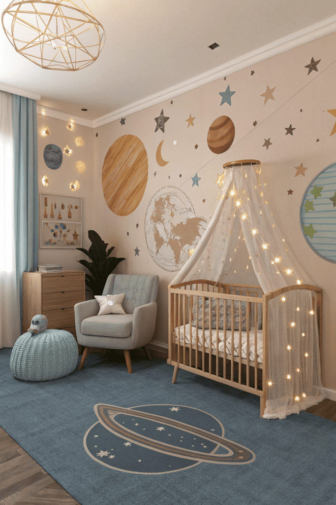 Nursery Room Ideas: 11. Cosmic Explorer: Solar System and Planets