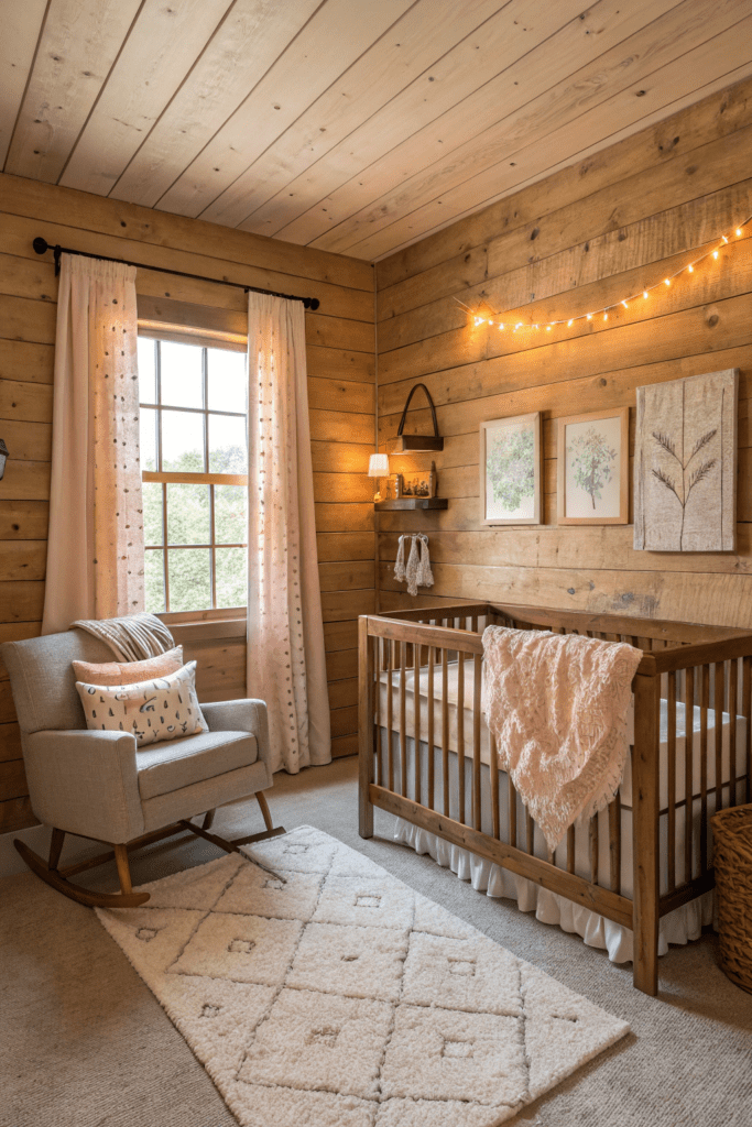 Nursery Room Ideas: 12. Rustic Farmhouse with Shiplap Walls