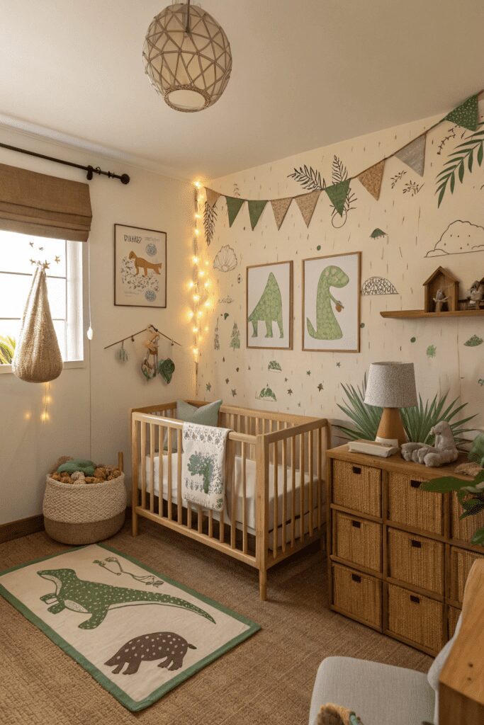 25+ Nursery Room Magic: Decor Ideas You’ll Love! 13 Nursery Room Ideas: 13. Dinosaur Den with Fossil Accents