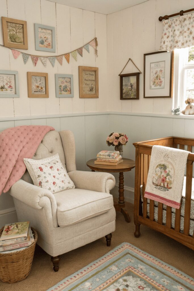 25+ Nursery Room Magic: Decor Ideas You’ll Love! 17 Nursery Room Ideas: 17. Vintage Storybook Charm with Classic Illustrations