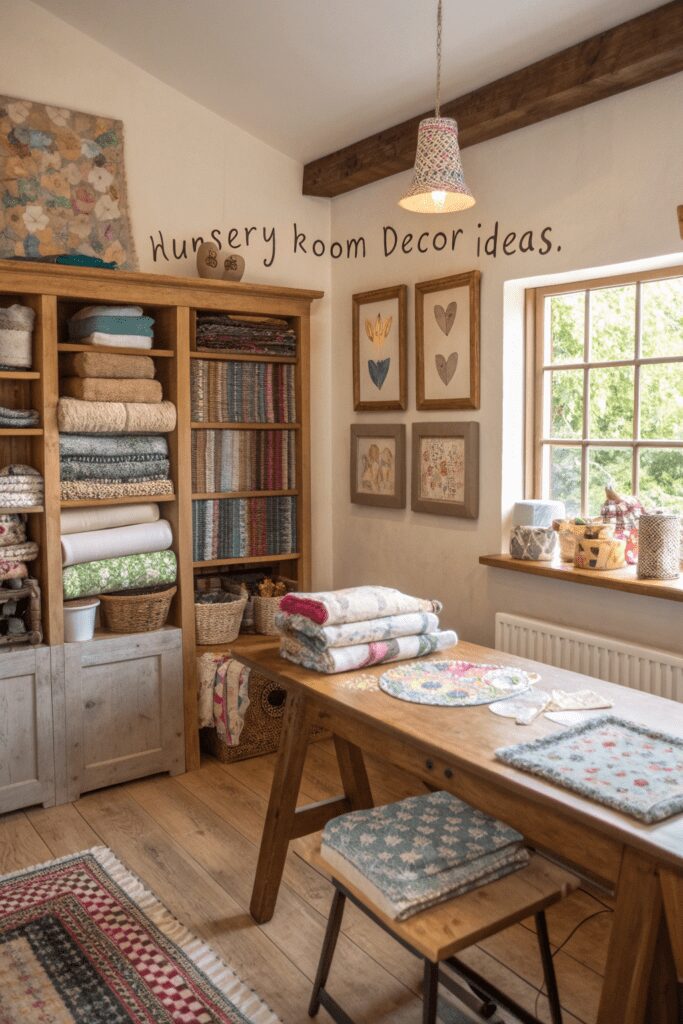 25+ Nursery Room Magic: Decor Ideas You’ll Love! 26 Nursery Room Ideas: 26. Artisan Craft Room with Handmade Textiles