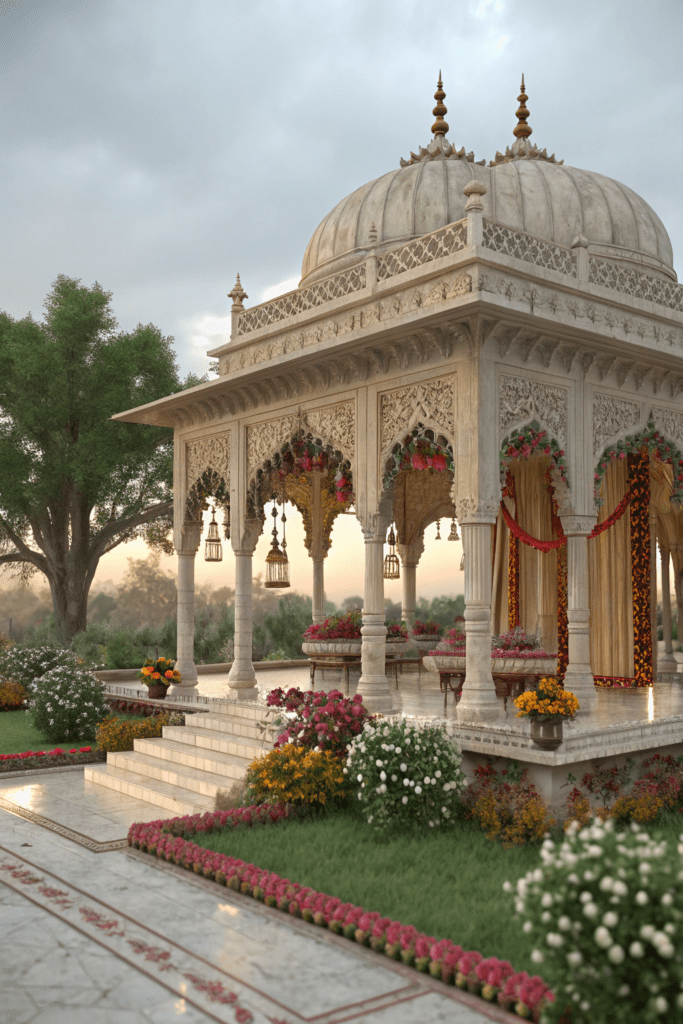 Desi Wedding Decor Ideas: 2. Mughal-Era Inspired Garden Pavilions