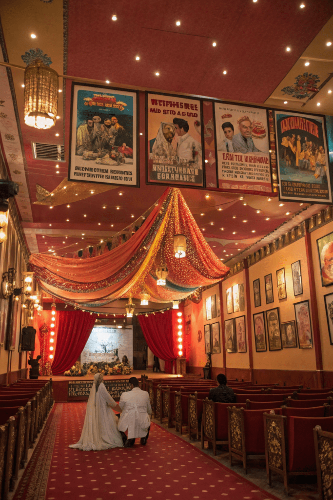 Desi Wedding Decor Ideas: 10. Vintage Bollywood Cinema Theme