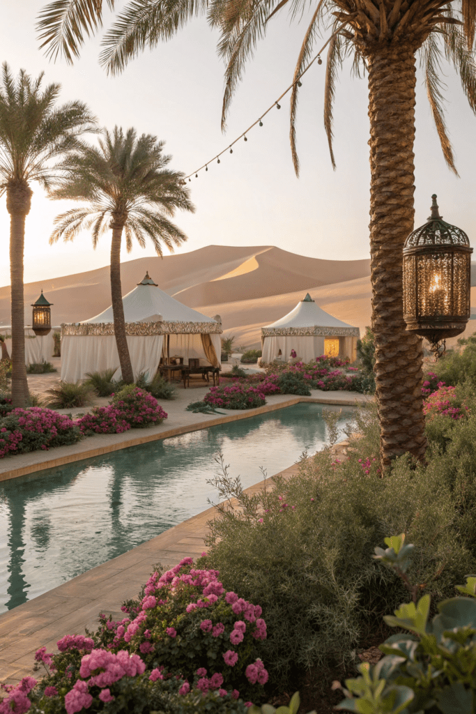 Desi Wedding Decor Ideas: 12. Desert Oasis with Arabian Nights Vibes