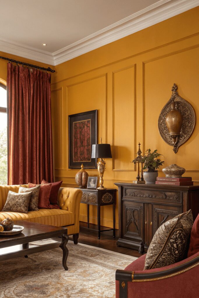 20+ Trending Paint Color Ideas - You’ll Love for Your Space 13 Paint Color Inspiration Ideas: 13. Saffron Glow: Exotic and Bold