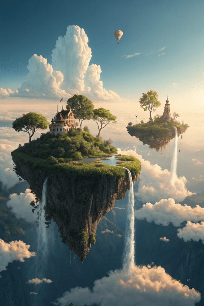 10+ Easy Art Painting Ideas That Will Blow Your Mind! 1 Art Inspo Painting Ideas: 1. Floating Dreamscape in the Sky