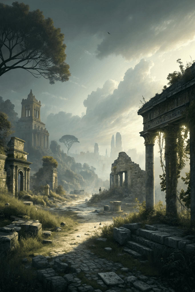 Art Inspo Painting Ideas: 6. The Mirage of the Forgotten City