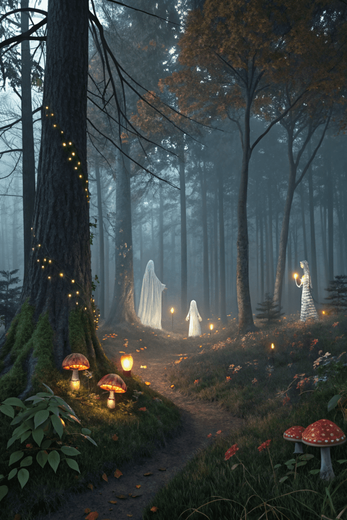 Art Inspo Painting Ideas: 11. Whispers of the Forest Spirits