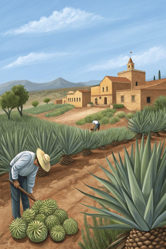 20+ Inspiring Mexican Art Painting Ideas for Your Project! 14 Mexican Art Painting Ideas: 14. The Mysterious World of Tequila Agave