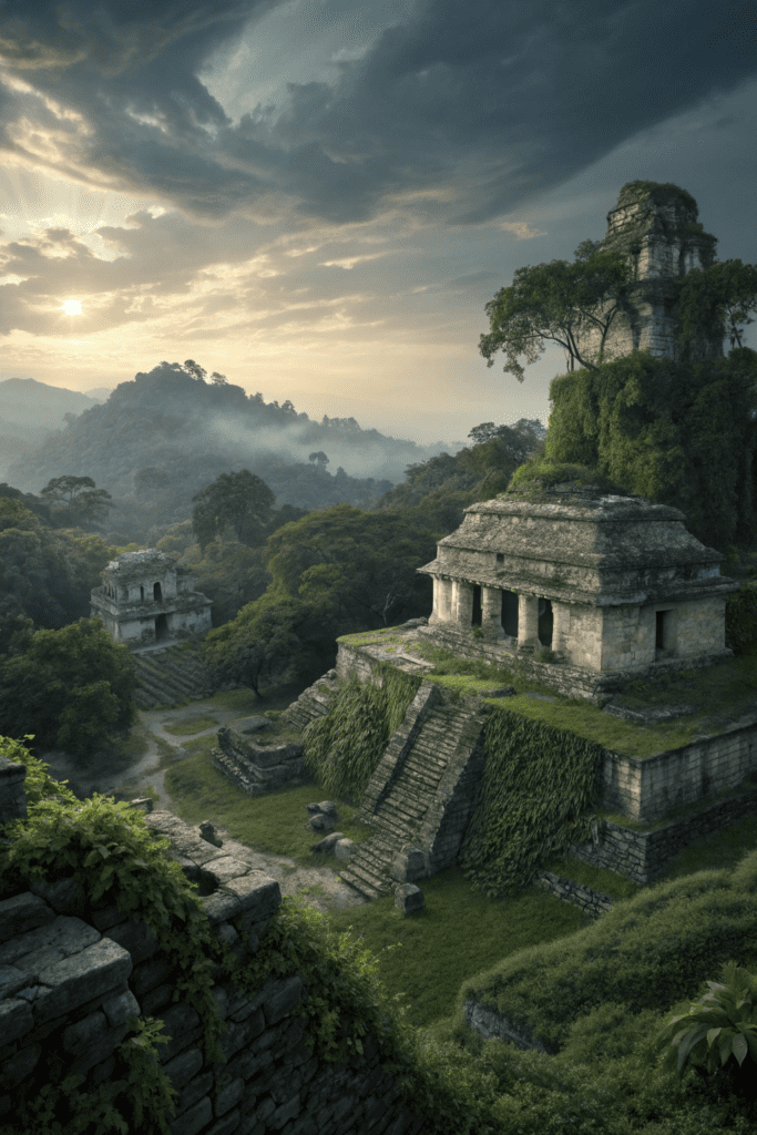 Mexican Art Painting Ideas: 17. The Whispering Voices of Ancient Mesoamerican Ruins