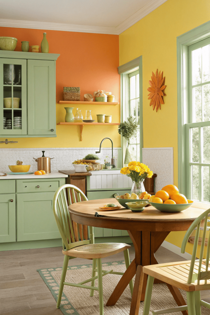 Valspar Paint Color Ideas: 2. Citrus Burst: Energize Your Kitchen with Zesty Colors