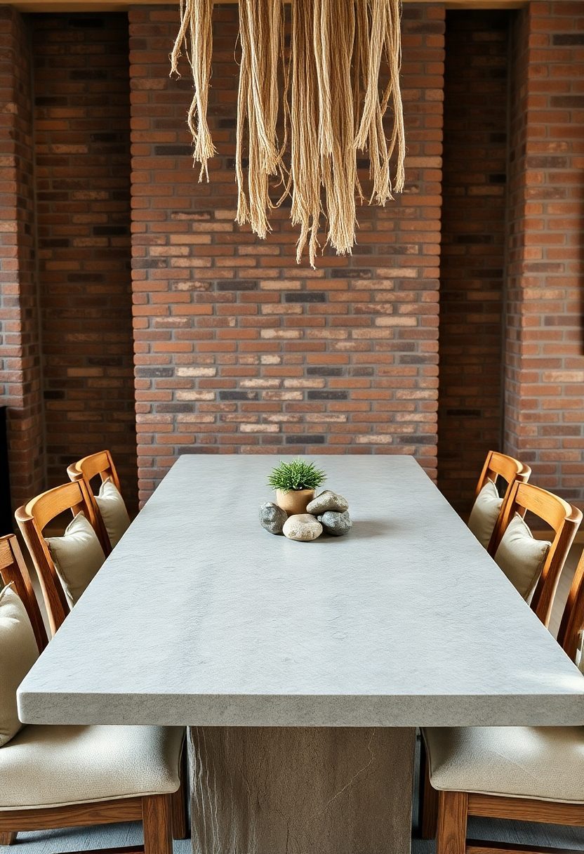 Dining Table Ideas: Bringing In Natural Elements Like Stone Or Brick