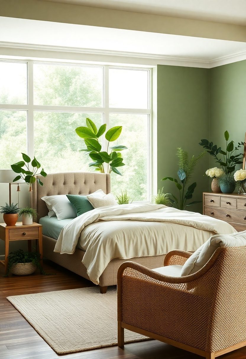 Nancy Meyers Aesthetic Bedroom Ideas: Bringing the Outdoors in With Lush Greenery