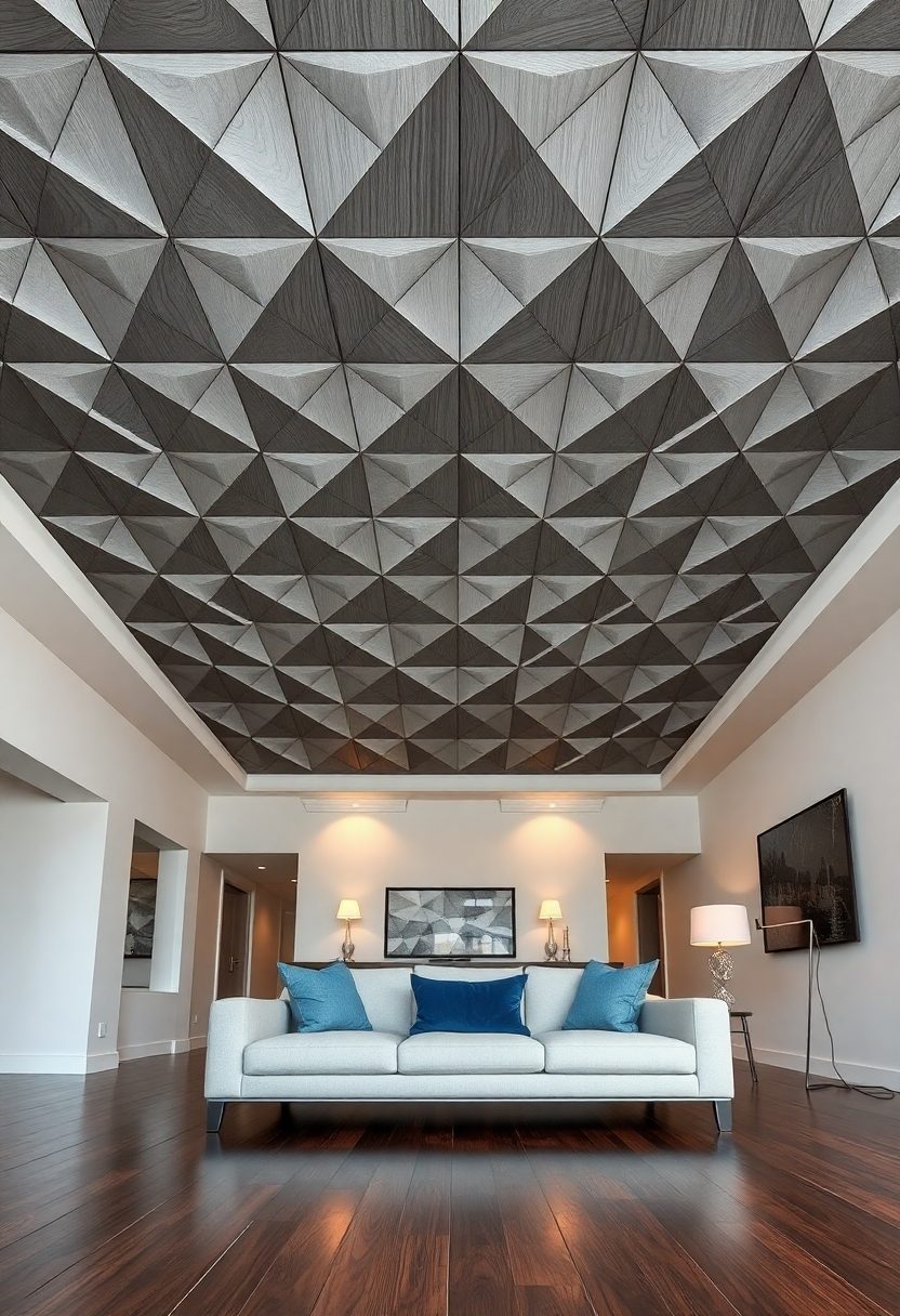 Minimal False Ceiling Designs: Geometric Patterned Ceilings