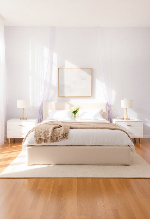 Bedroom Paint Colors  Ideas : Pale Lavender for a Soothing Ambiance