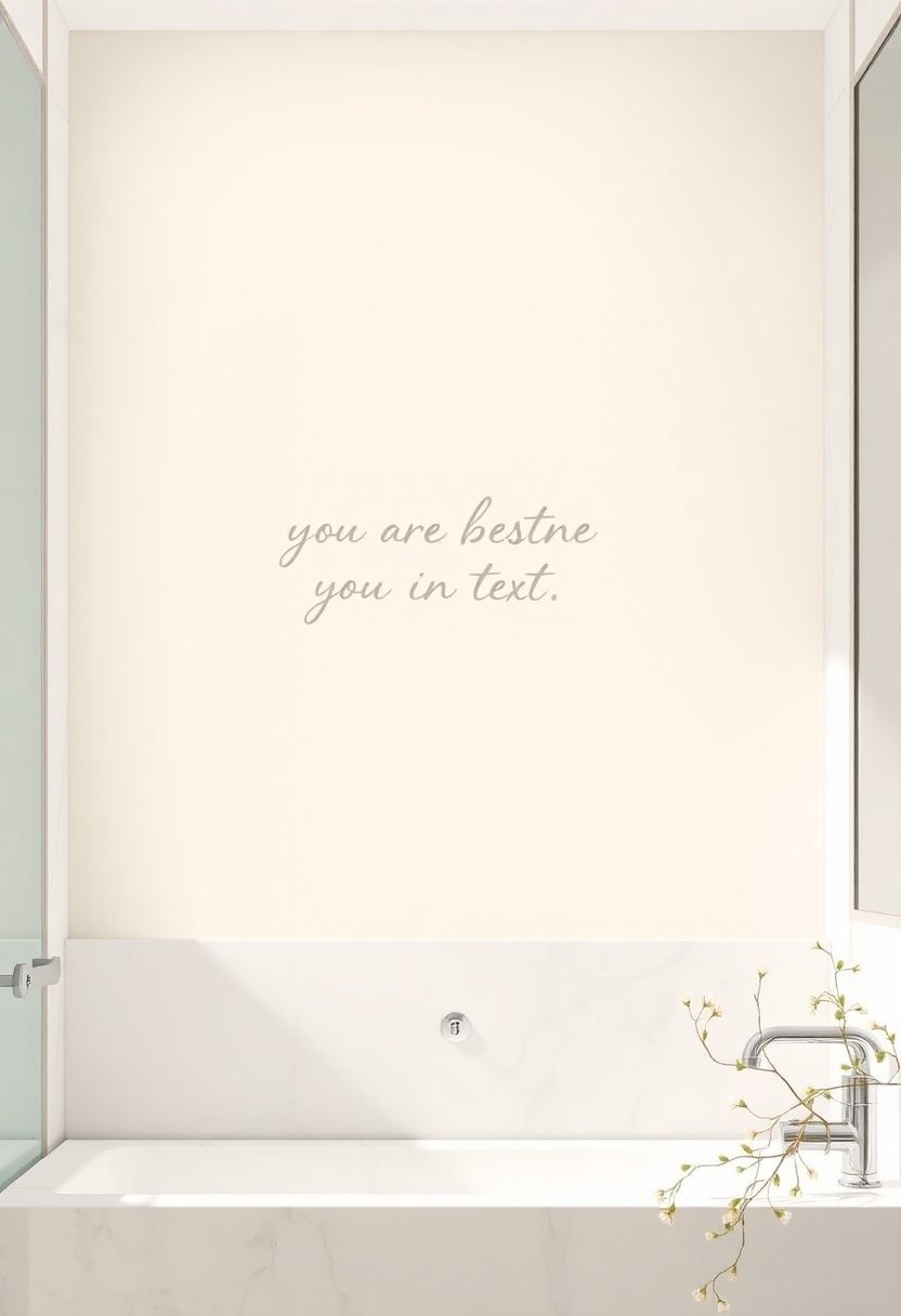 Bathroom Wallpaper Ideas: Minimalist Quotes