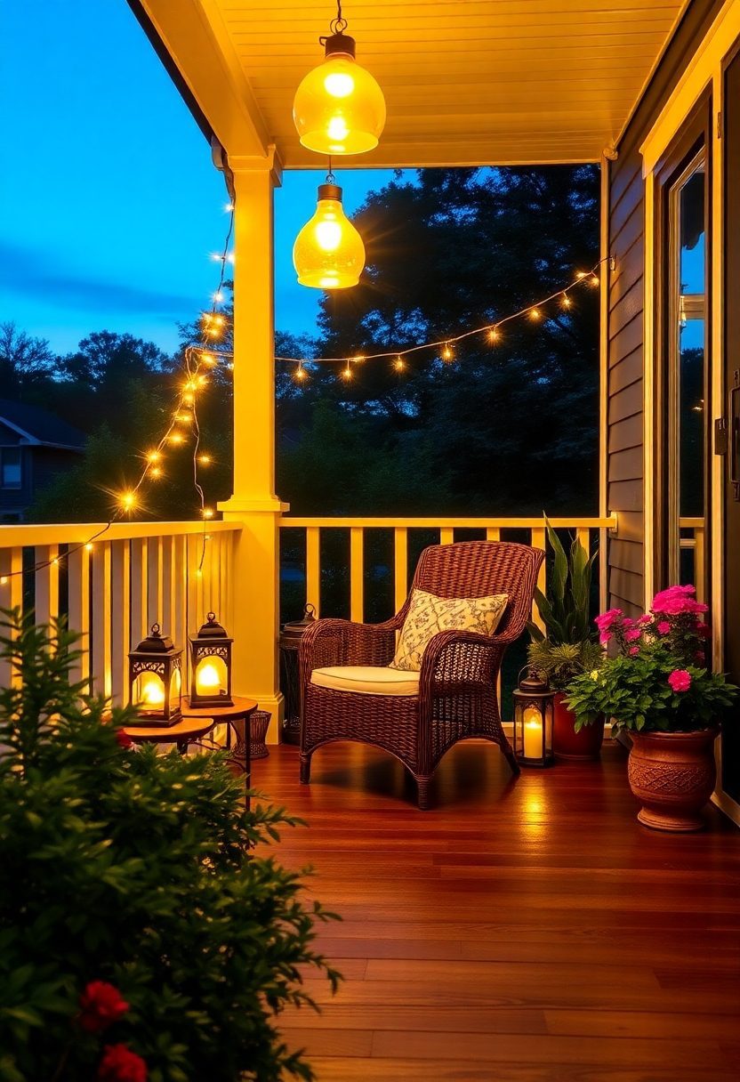 Small Front Porch Decorating Ideas: Porch Lighting to Set the Ambiance