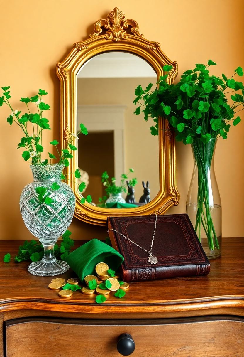 Green Home Decor Ideas for St. Patrick's Day: Create a St. Patrick's Day Vignette