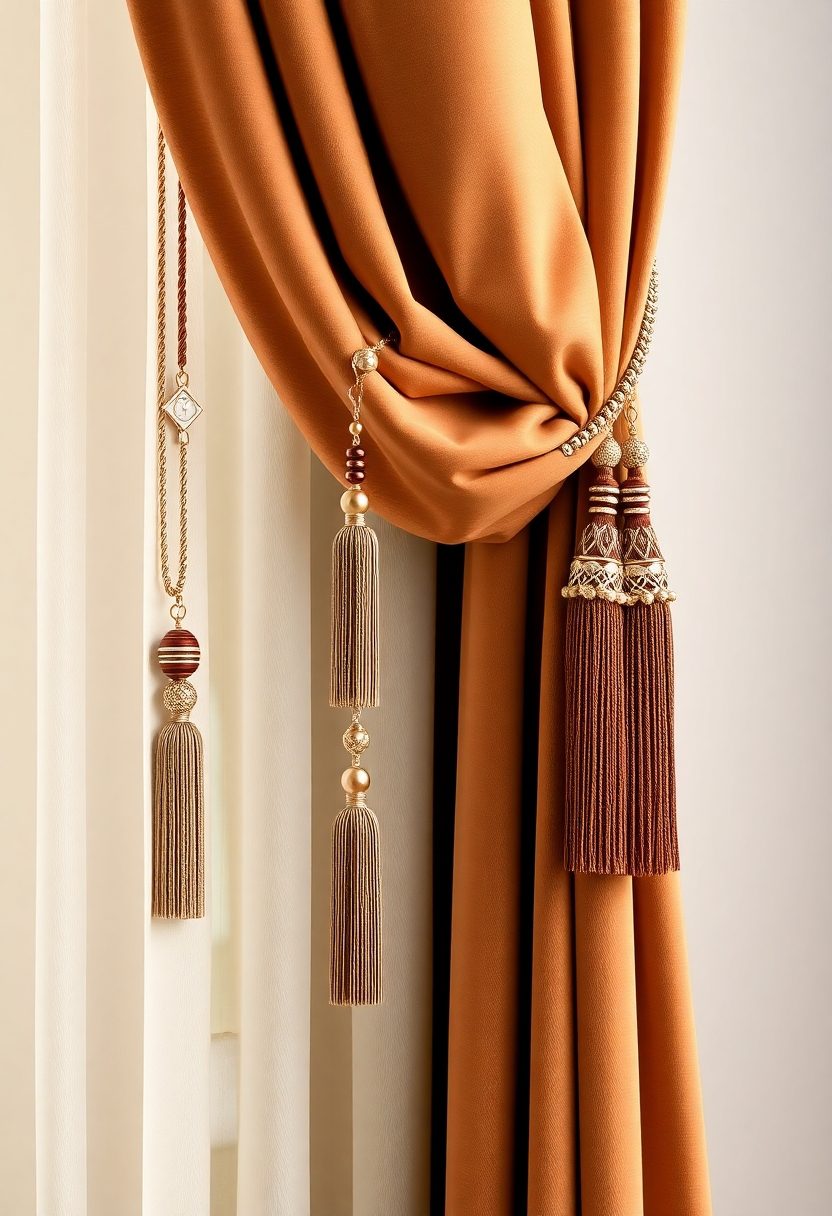 Luxurious Curtain Designs: Opulent Curtain Tassel and Trim Designs