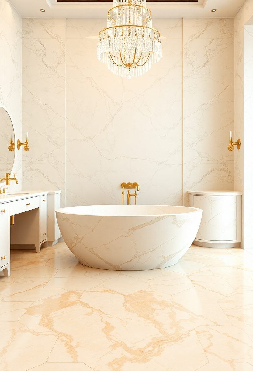 Luxury Bathroom Ideas: Elegant Marble Accents