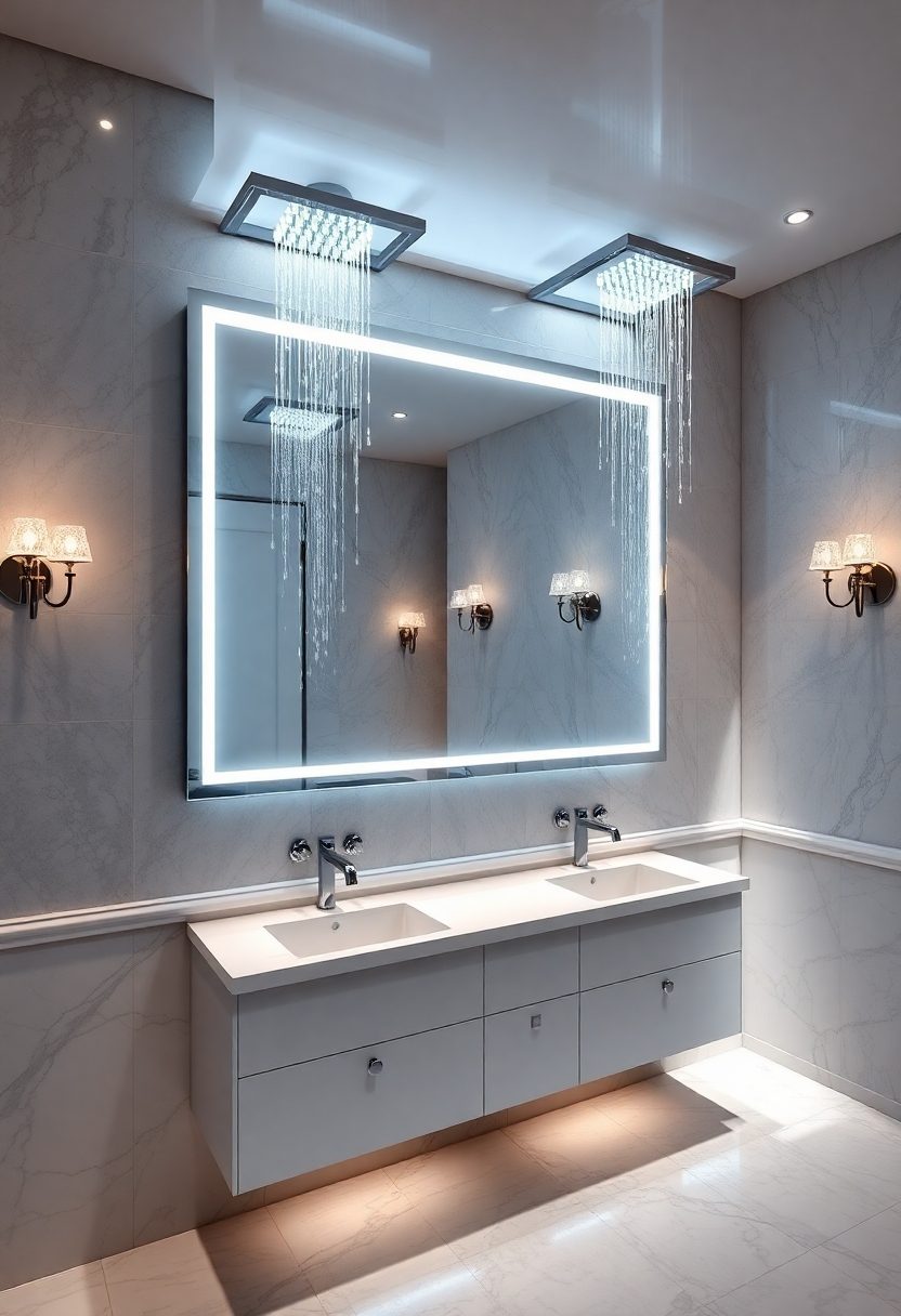 Luxury Bathroom Ideas: High-End Lighting Fixtures