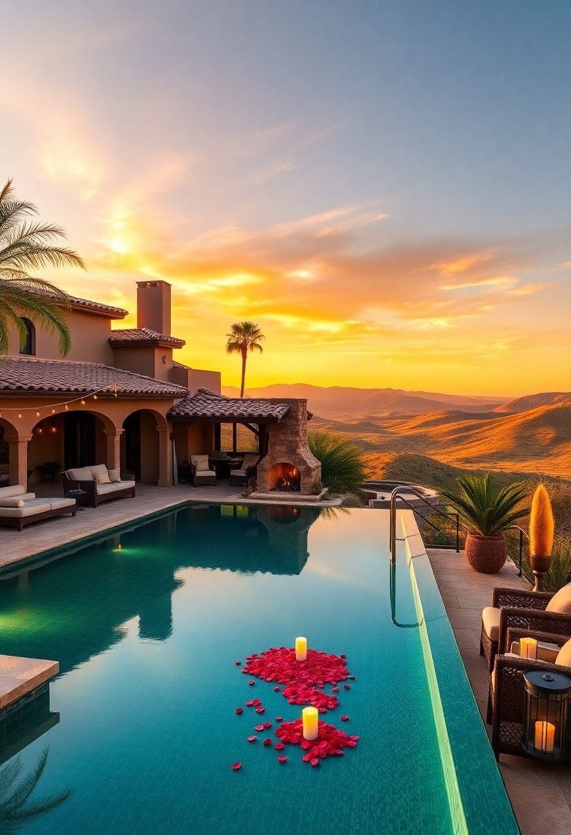 Spanish Ranch Style Home Ideas: Stunning Spanish Ranch Homes With Infinity Pools