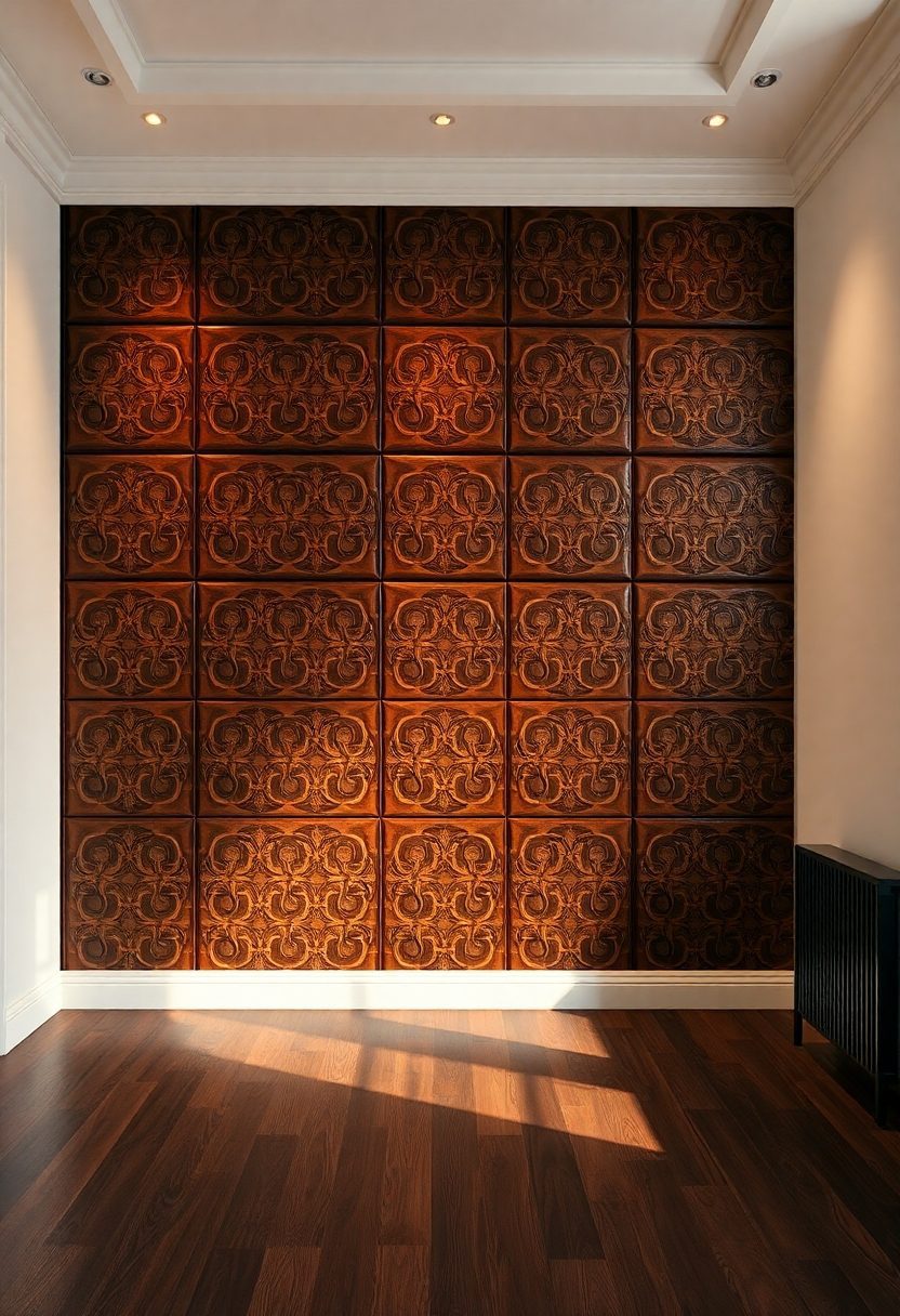 Luxury Wall Panelling Ideas: Textured Leather Wall Coverings