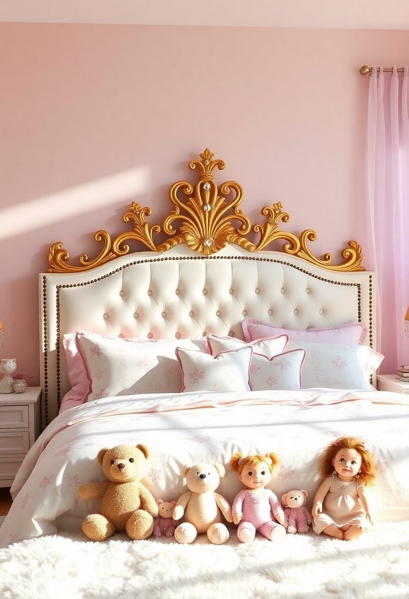 DIY Girls Room Decor Ideas: DIY Princess Crown Headboard