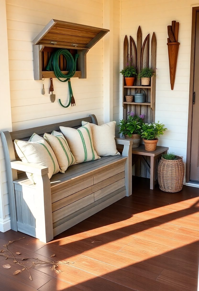 Small Front Porch Decorating Ideas: Utilizing Corners With Smart Storage