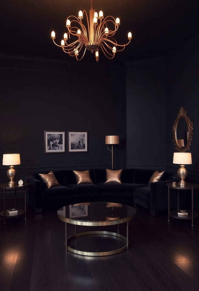 Dark Luxury Aesthetic Ideas: Incorporating Metallic Accents for a Touch of Luxury