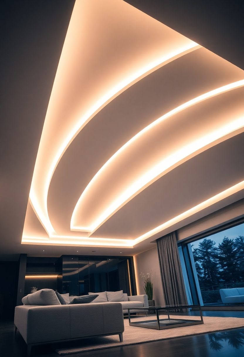 Living Room False Ceiling Ideas: Innovative LED False Ceiling Designs