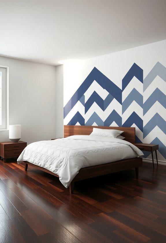 Bedroom Wall Paintings Ideas: Geometric Patterns for a Modern Look