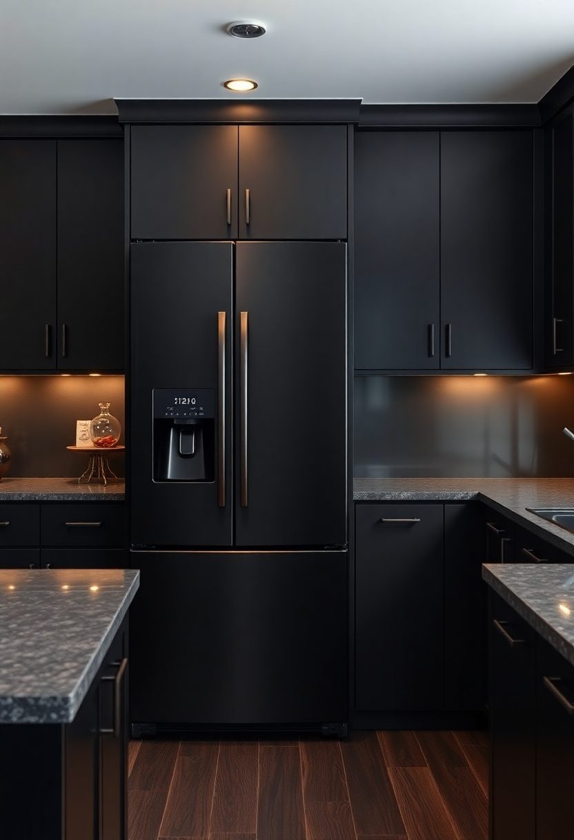 Luxury Black Kitchen Designs: Sophisticated Black Appliance Integration