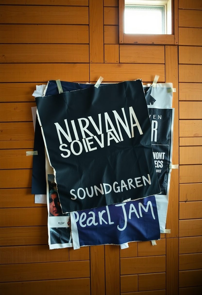 Grunge Room Decor Ideas: Band Poster Collage