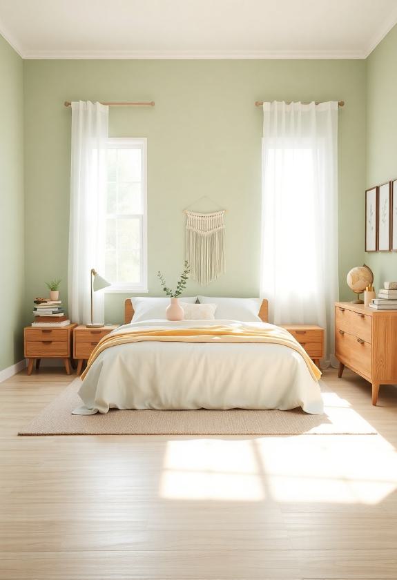 Bedroom Paint Color Ideas : Pastel Greens for a Nature-Inspired Escape