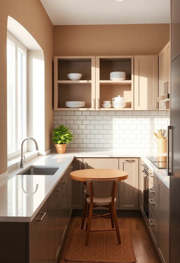 Kitchen Paint Colors: The Dramatic Effect of Taupe in Small Spaces