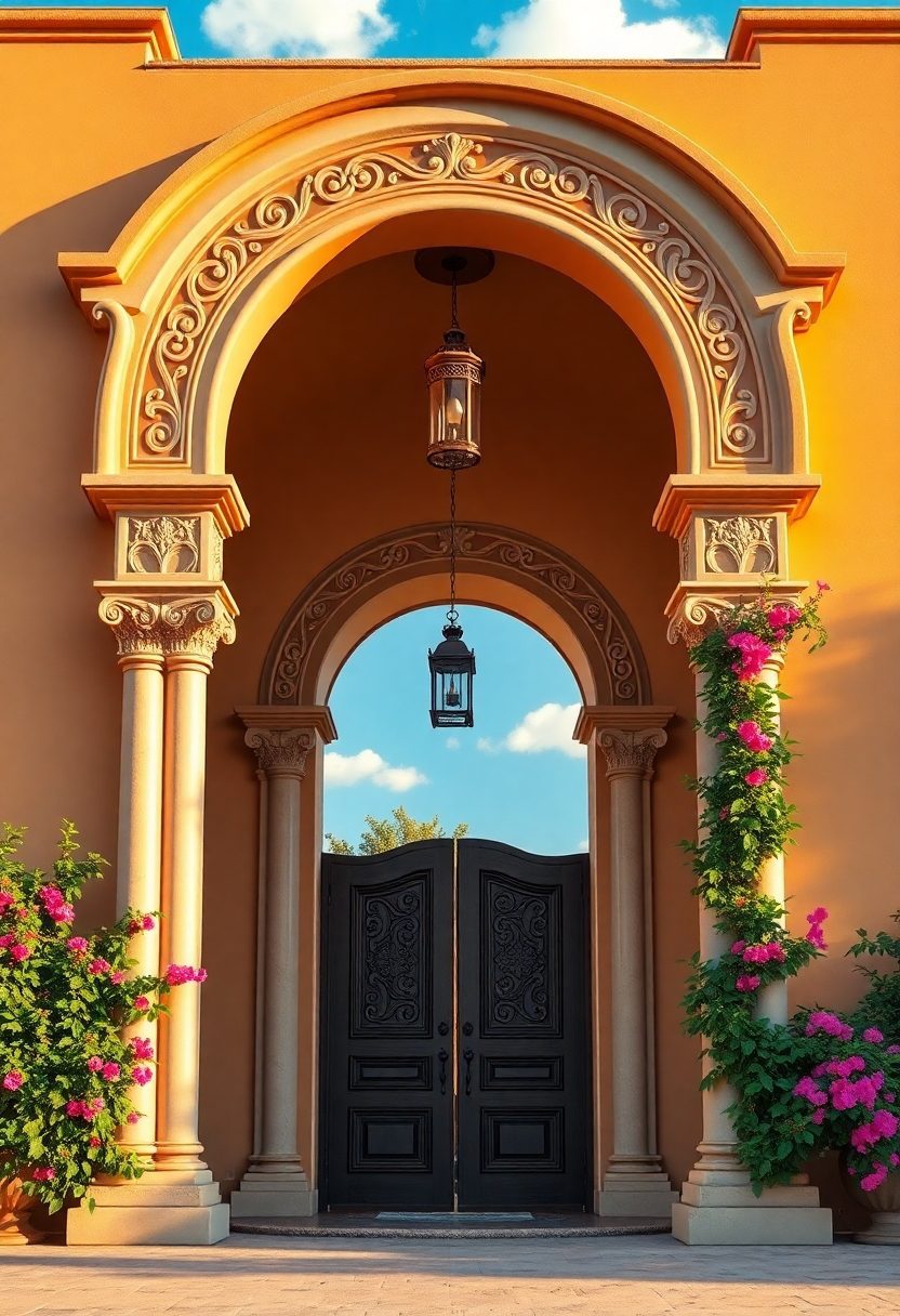 Old Spanish Style Home Ideas: Arches And Columns In Old Spanish Style