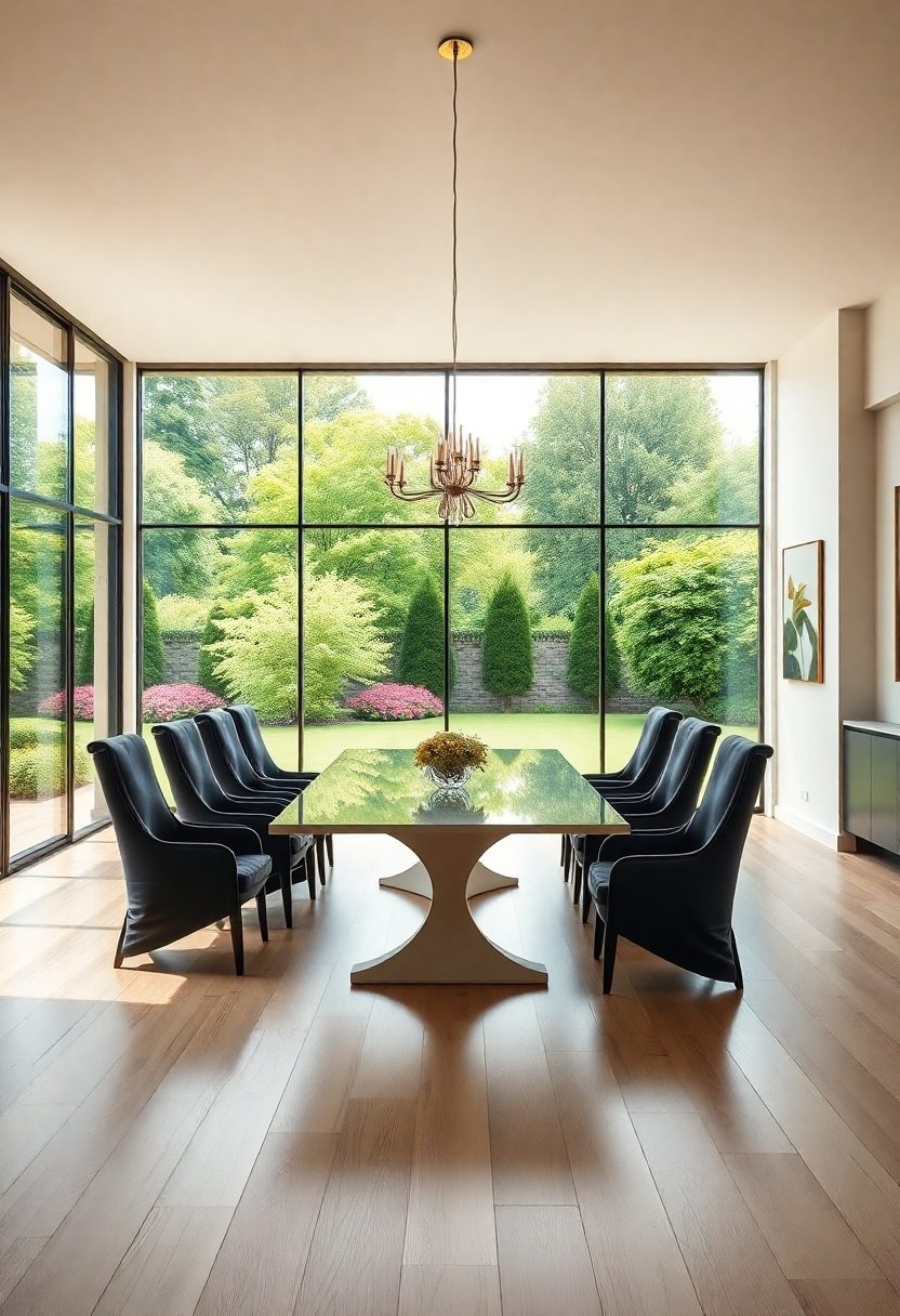 Nancy Meyers Dining Room Ideas: Floor-to-Ceiling Windows for Natural Light