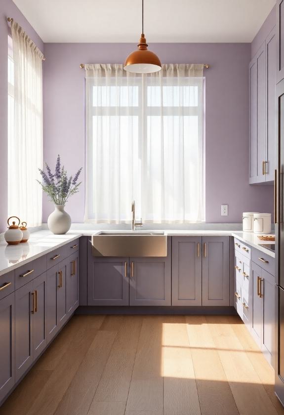 Kitchen Paint Colors Ideas: Dusty Lavender Tones