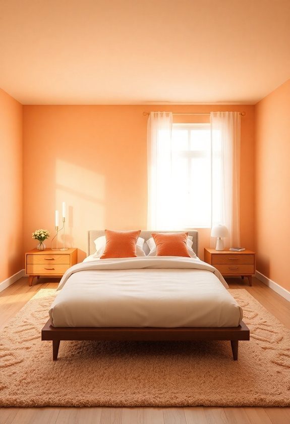 Bedroom Wall Painting Ideas: Soft Peach Walls For A Calming Atmosphere