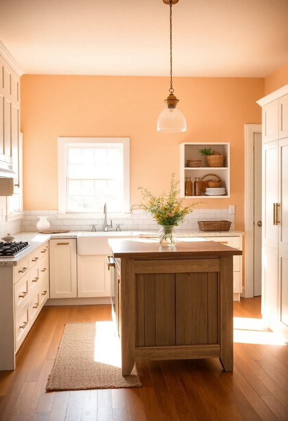 Kitchen Paint Color Ideas: Soft Peach Delight