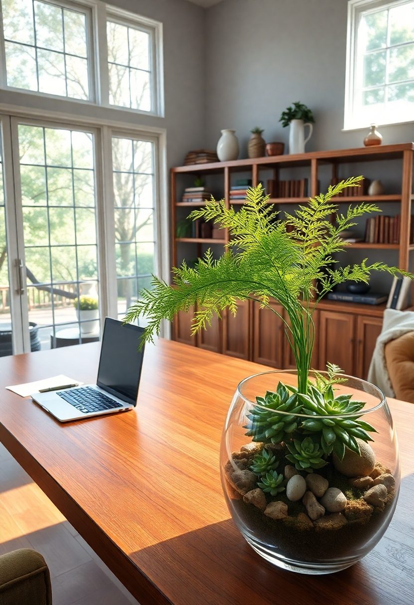 Home Office Ideas for Working Moms Day: Adding Plants for a Touch of Nature