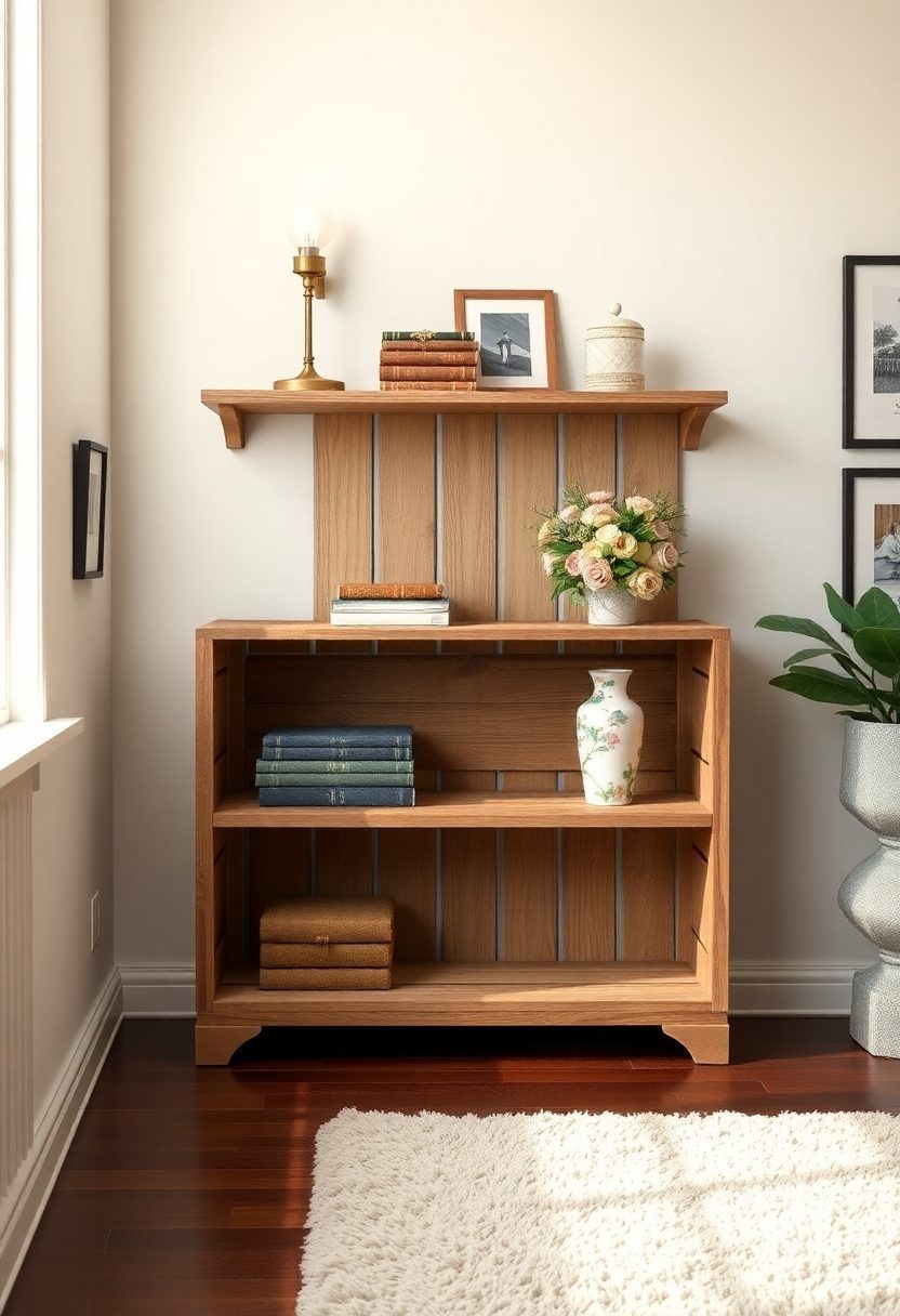 Cute DIY Room Decor Ideas: Repurposed Wooden Crate Shelves