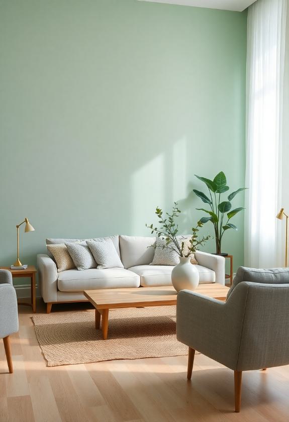 Paint Colors for Living Room Ideas: Minty Fresh Oasis