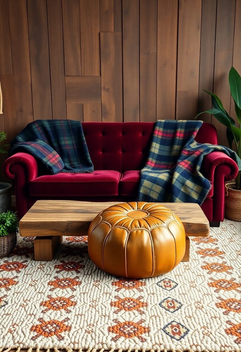 Grunge Room decor  Ideas: Mixing Patterns and Textures for a Laid-Back Look