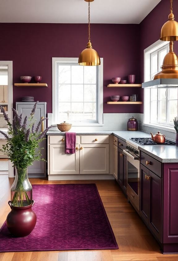 Kitchen Paint Color Ideas: Deep Plum Accents