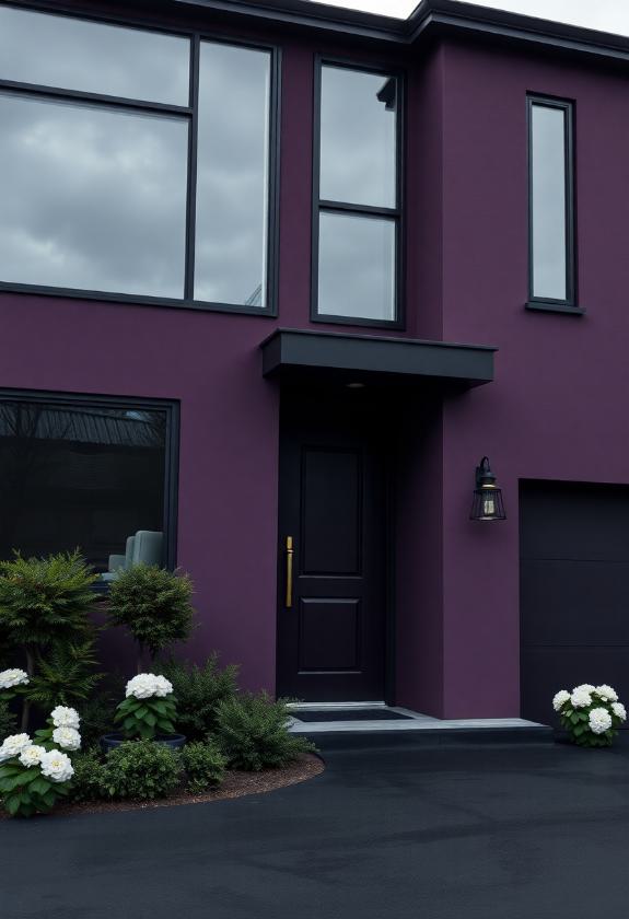 House Paint Colors: Moody and Atmospheric: The Depth of Dark Purple